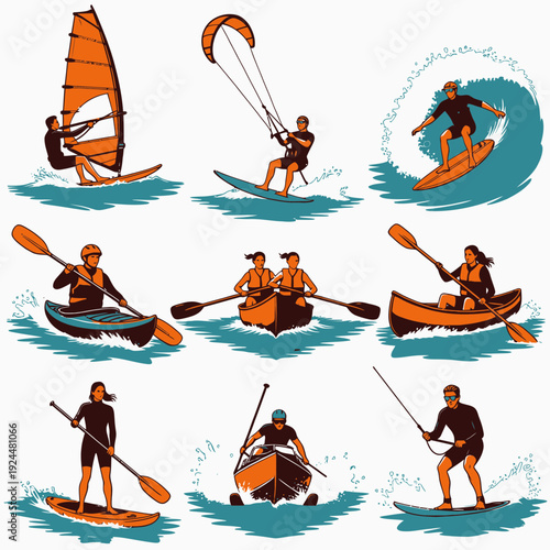 Water Sports Collection vector