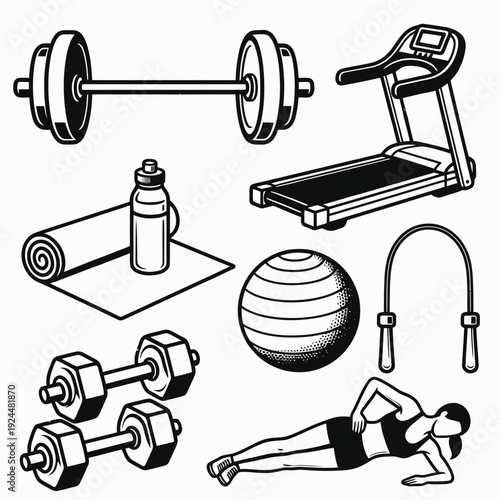 Fitness Essentials Collection vector