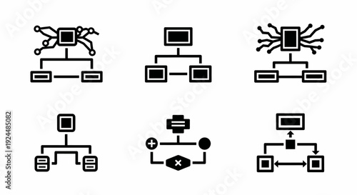 Technology Network Systems Diagram Icons