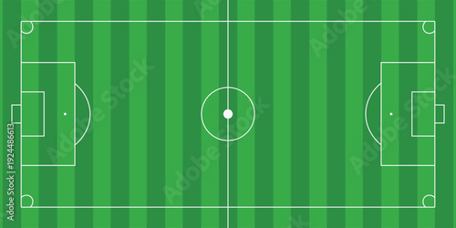 Football field. Football field lines style. Black field and stadium outline scheme on white background.