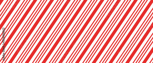 Seamless Christmas candy red stripes pattern. Striped candy cane background. Christmas gift pattern. Winter holiday stripes background. Christmas gift wrap print.