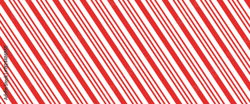 Seamless Christmas candy red stripes pattern. Striped candy cane background. Christmas gift pattern. Winter holiday stripes background. Christmas gift wrap print.