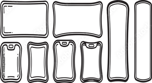 A variety of different shaped and sized rectangles and squares Vector