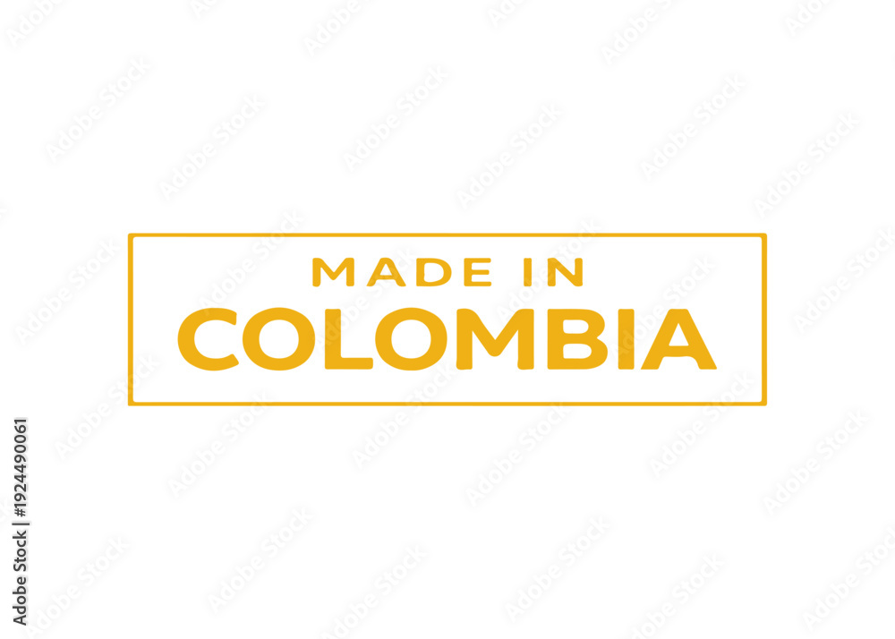 Obraz premium Made in Colombia label vector Made in vector label icon on a white background