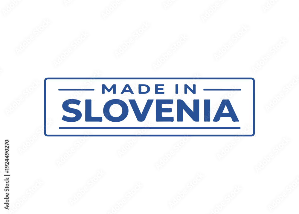 Obraz premium Made in Slovenia label vector Made in vector label icon on a white background