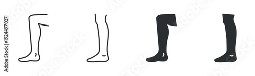 Legs icon set. Leg, ankle and knee icon , vector illustration.