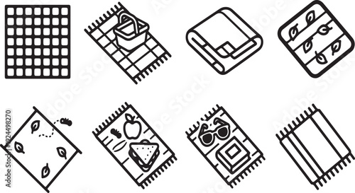 A collection of various electronic components and circuit board elements. Vector