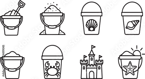 Illustrations of various ice cream containers and a person enjoying ice cream Vector