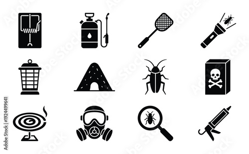 Pest control concept for getting rid of insects and rodents for hygiene and sanitation