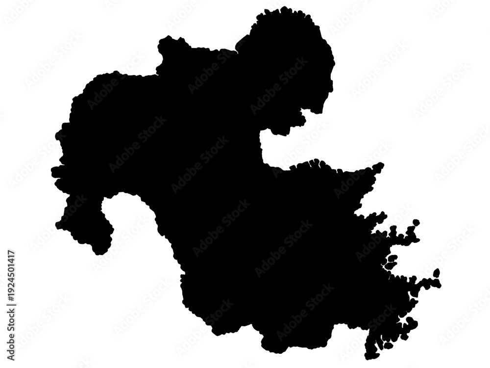 Fototapeta premium 大分県の地図（シルエット）