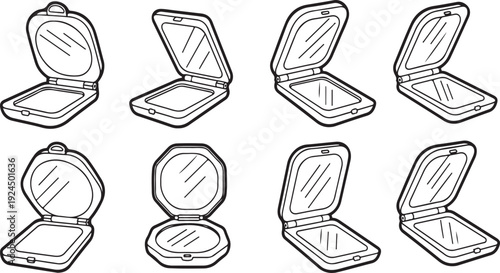 A collection of various laptop and notebook designs showcasing different styles Vector