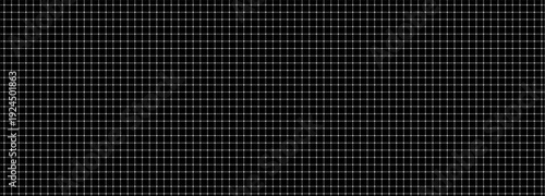 Rounded corner grid blueprint on black background. Smooth joints soften the square mesh for friendly tech visuals, app layouts and creative planning pages. Gentle geometry works school notebooks