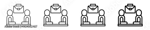 Business Meeting Icon Set Different Style Collection