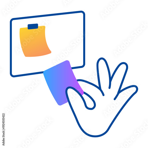 A drawing style icon of sticky notes 