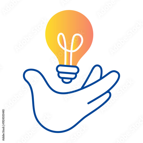 A hand drawn style icon showing ideation 