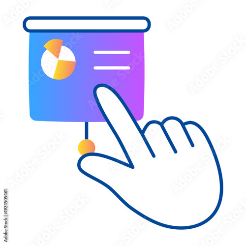 Data chart icon designed in hand drawn style 