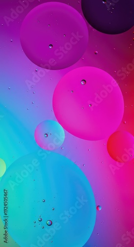A vibrant abstract background featuring shifting holographic colors and smooth gradients, capturing the luminous, reflective quality of an oil slick surface, decoration, digital, colorful