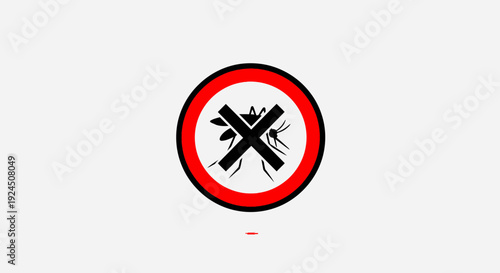 Warning sign for mosquito protection and disease prevention