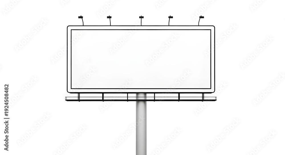 Obraz premium Blank billboard sign on isolated on transparent background for ecommerce