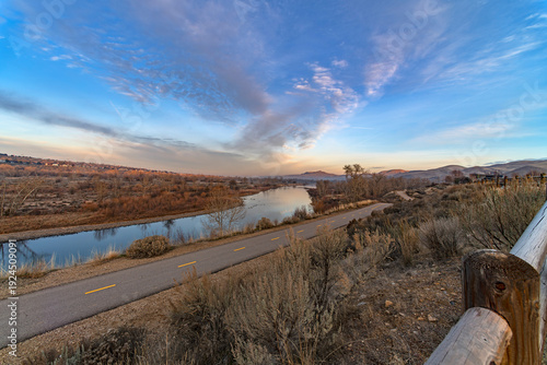Sunrise on the Boise River Greenbelt Idaho