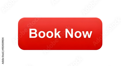 Ecommerce book now button isolated on transparent background