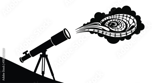 telescope looking at galaxy spiral storm