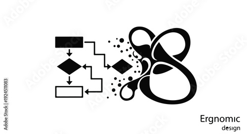 ergonomic design flowchart vector illustration