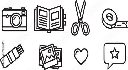 A collection of diverse icons representing various activities and objects Vector