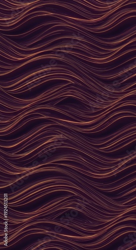 Abstract seamless repeating pattern of flowing, dynamic lines creating visual depth and texture. An endless rhythmic background design concept, structure, curve, seamless