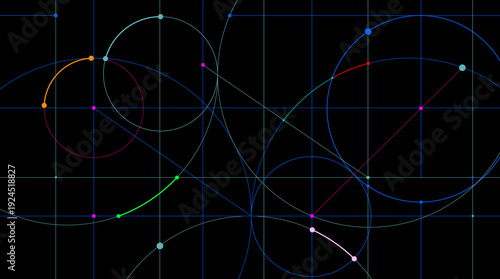 Math Geometry Diagram Configuration with Grid