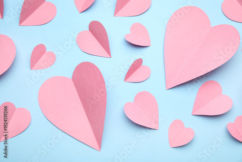 Composition with pink paper...