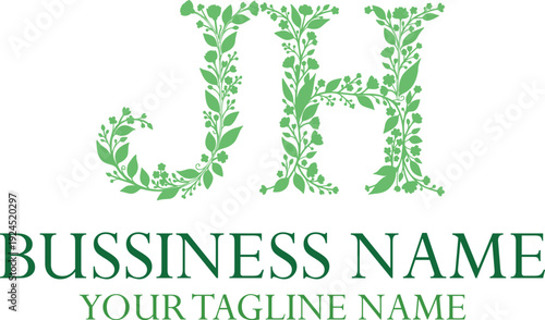 JH J jh initial logo | initial based abstract modern minimal creative logo, vector template image. luxury logotype logo, real estate homie logo. typography logo. initials logo