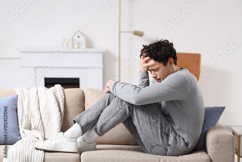 Young man having panic atta...