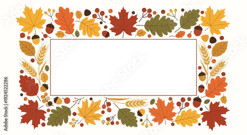 Autumn Leaves Frame with Copy Space.