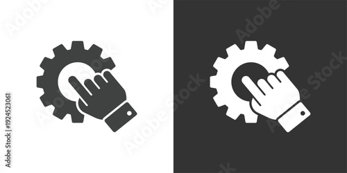 Manual Control icon. Solid glyph series icon