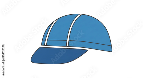 Simple blue jockey cap illustration on white background - a classic equestrian accessory