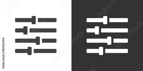 Settings Bar icon. Solid glyph series icon