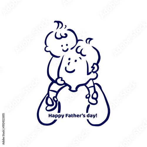 子供を肩車する父親