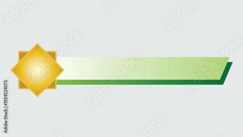 vector design of a lowerthird in islamic style with green and gold colors