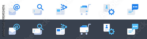 App Main Service Menu Icons Set UI Navigation 6 Pack