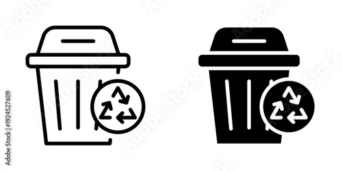 Recycle bin icon, element icon for design branding, print, and digital media