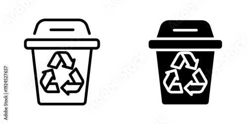 Recycle bin icon, element icon for design branding, print, and digital media