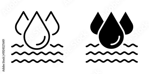 Water drop icon, element icon for design branding, print, and digital media