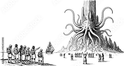 Engraved expedition encounters colossal extraterrestrial lifefor
