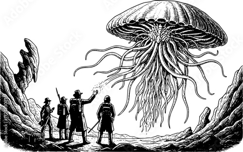 Engraved expedition encounters colossal extraterrestrial lifefor
