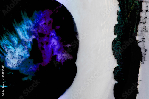 Macro Indian Ink Stains on Surface