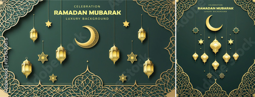 elegant islamic ramadan celebration background, Ramadhan kareem background for banner & social media template