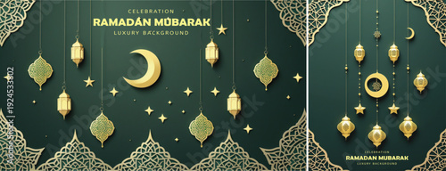 elegant islamic ramadan celebration background, Ramadhan kareem background for banner & social media template