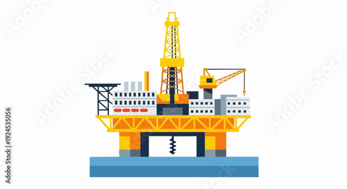 Offshore Oil Drilling Platform.