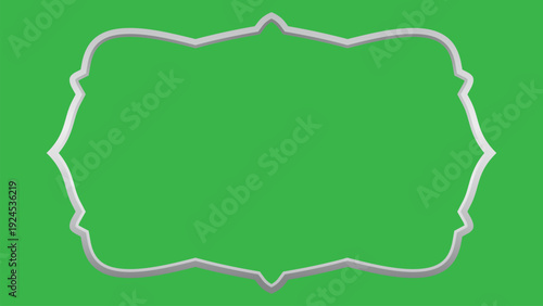 silver ernamental frame decorative elements